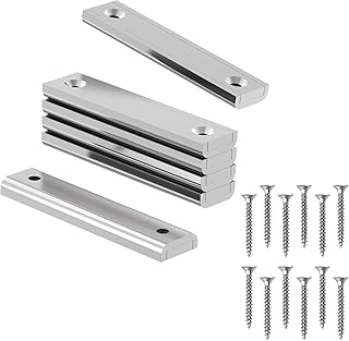 Strong Neodymium Channel Magnets-100 lbs-2.50" Length-6 Pack, Rectangular Countersunk Hole Pot Magnets with Matching Screws, Bar Rare Earth Magnets with Holes for Mounting, Home Tools Holder