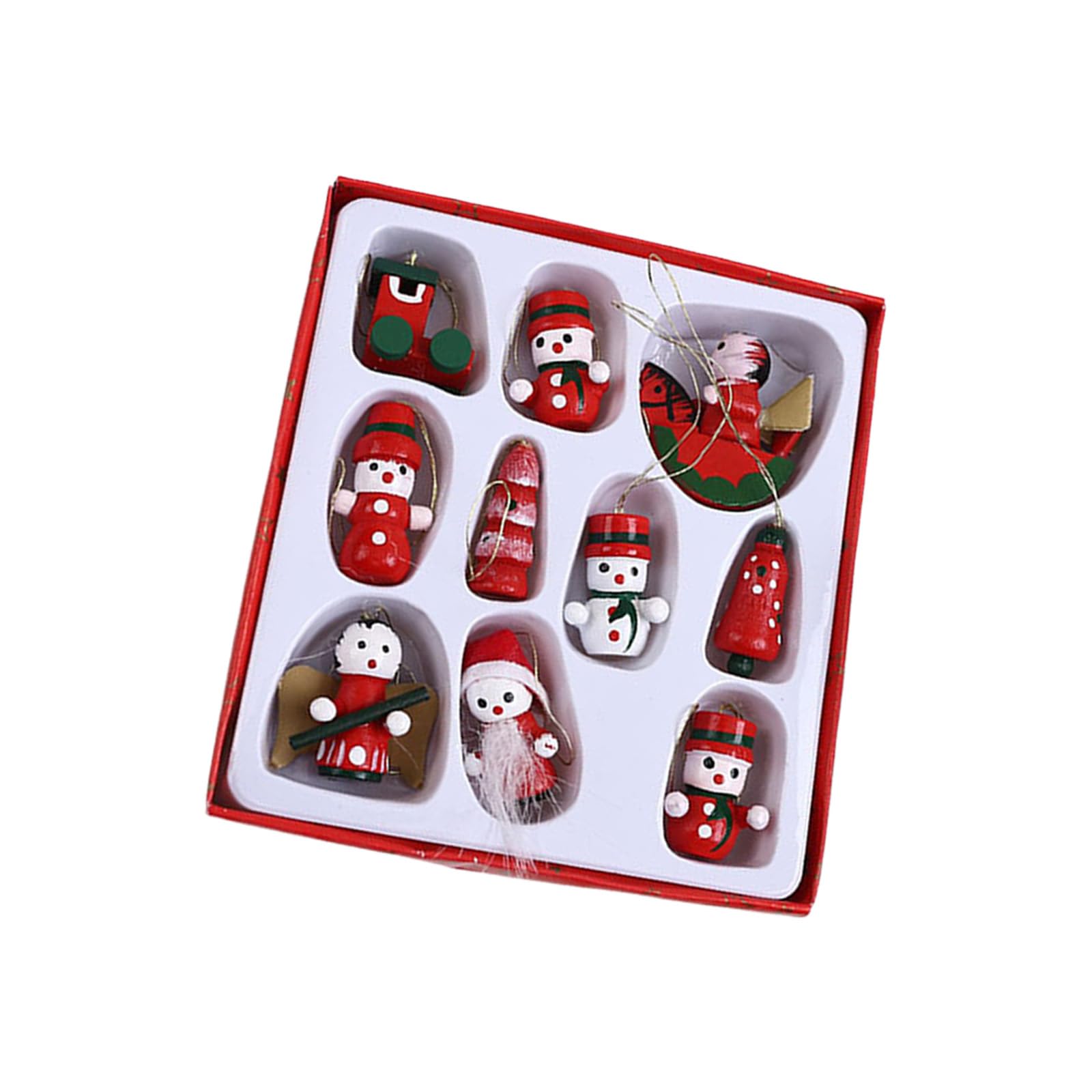 Christmas Tree Decorations Wooden Doll Ornament Snowman Hanging Pendant for Home Party and Holiday Tree Decoration