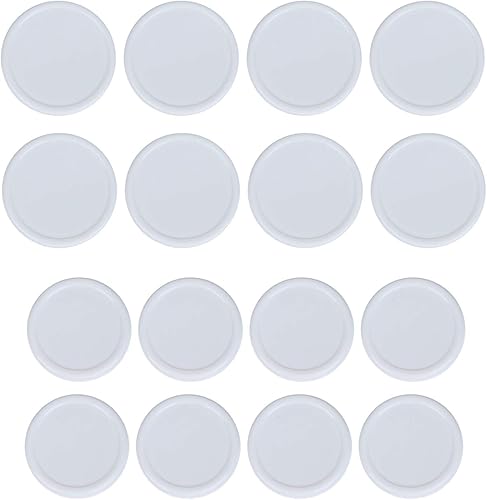 Miniatura 7 de 16 tapas de plástico con 8 tapas de boca regular y 8 tapas de almacenamiento de plástico de boca ancha para frascos Mason, color blanco