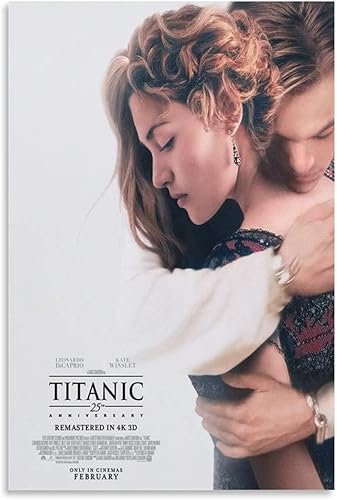 Miniatura 1 de BLUDUG Pósteres de película estética de habitación, póster del 25 aniversario del Titanic, 2 pósteres de pintura en lienzo e impresiones de arte de