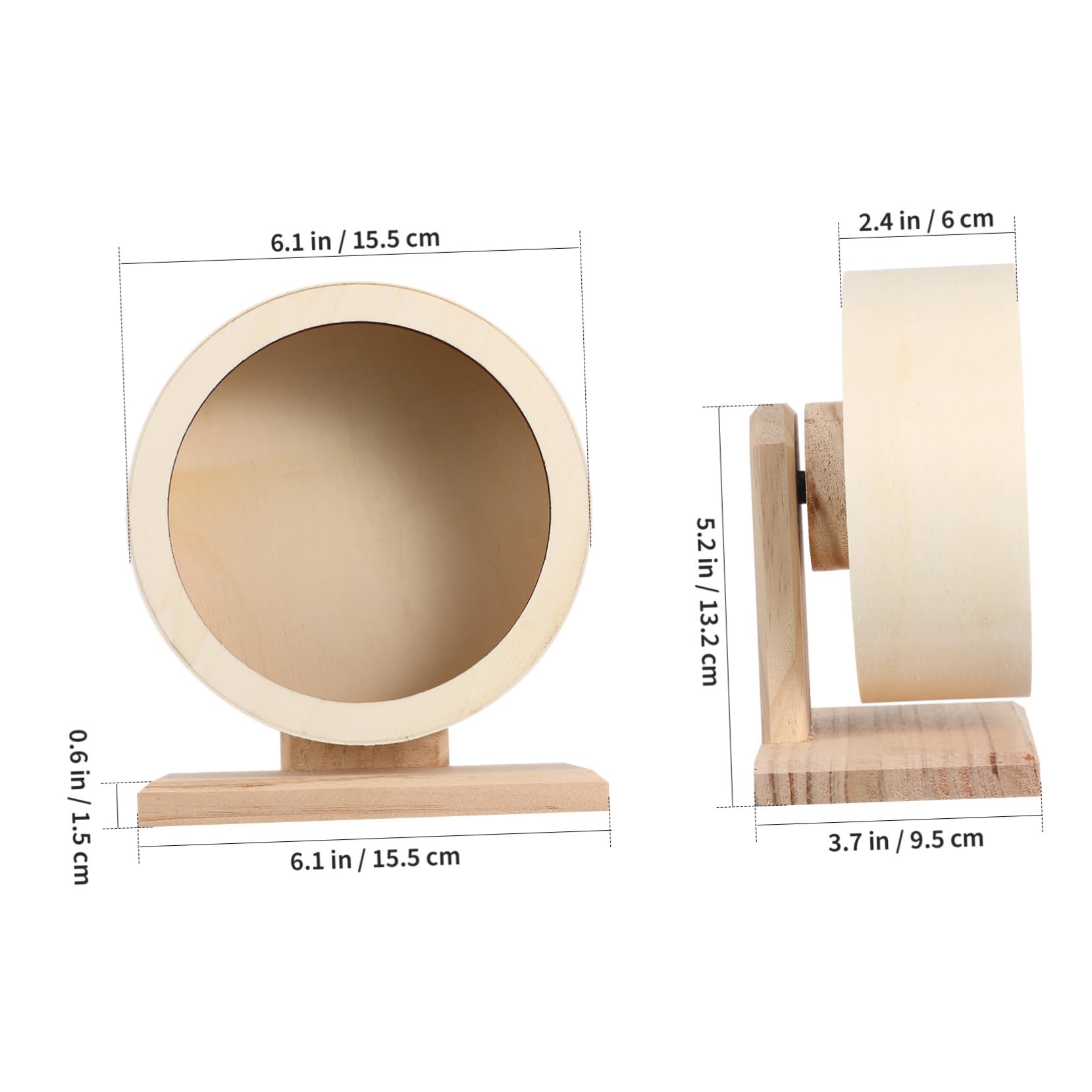 Abaodam Wooden Run Disc for Hamsters Hedgehogs Small Pets Durable Exercise Wheel Small Encourages Healthy Activity Standing Pet Exercise