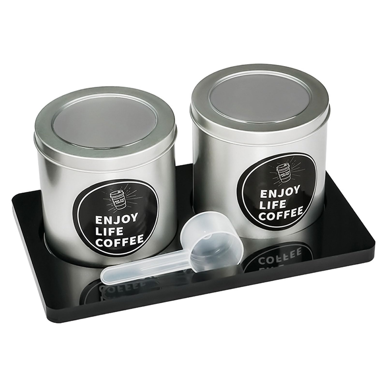 Mekalero Multifuntional Kitchen Storage Canisters Kitchen Sealing Jar Keeper Set for Coffee Enthusiasts Bean Storage Bottle