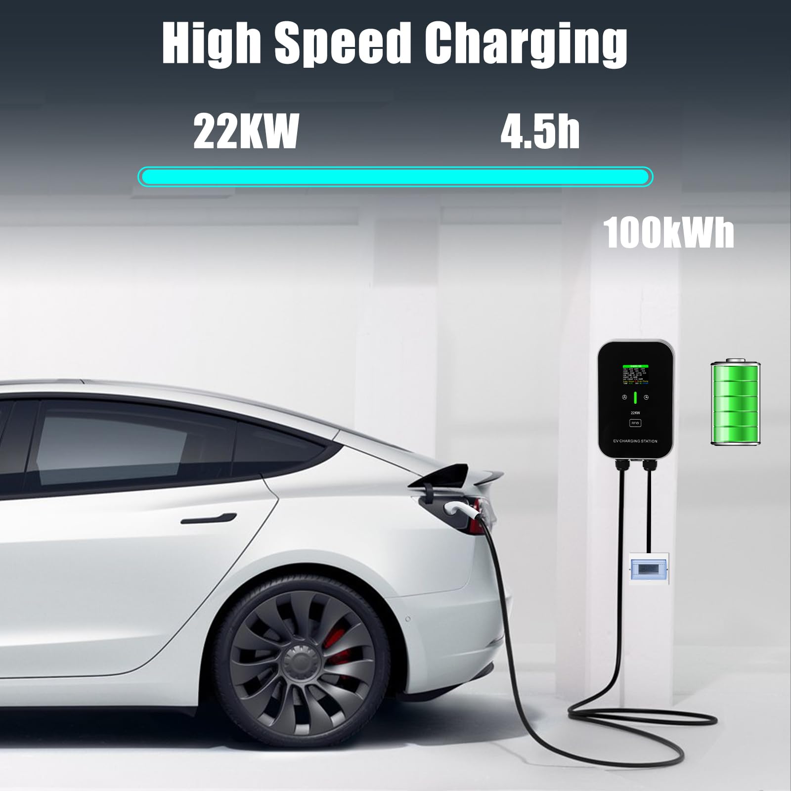 VOLDT Typ 2 Ladekabel 22KW - Mobiles E-Auto Ladegerät Mit CEE-Stecker