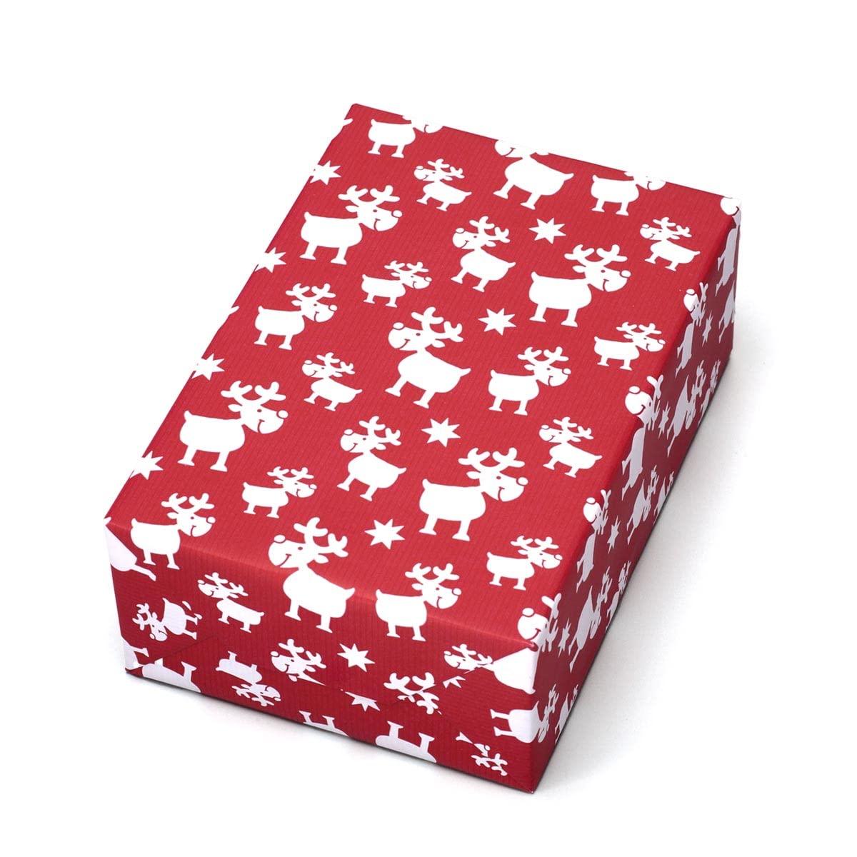 Große Rolle Geschenkpapier Kraftpapier Rudi 50 cm x 200 m | 70/m² Weihnachtspapier | HUTNER
