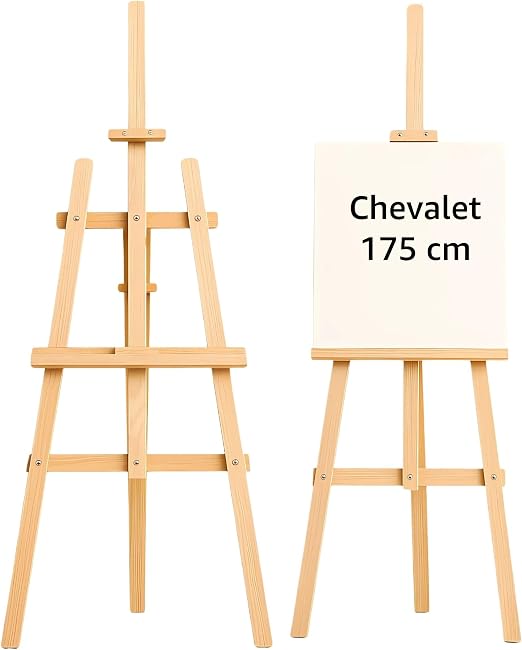 Amazinggirl Chevalet Trépied en Bois de Pin Pliable 175cm