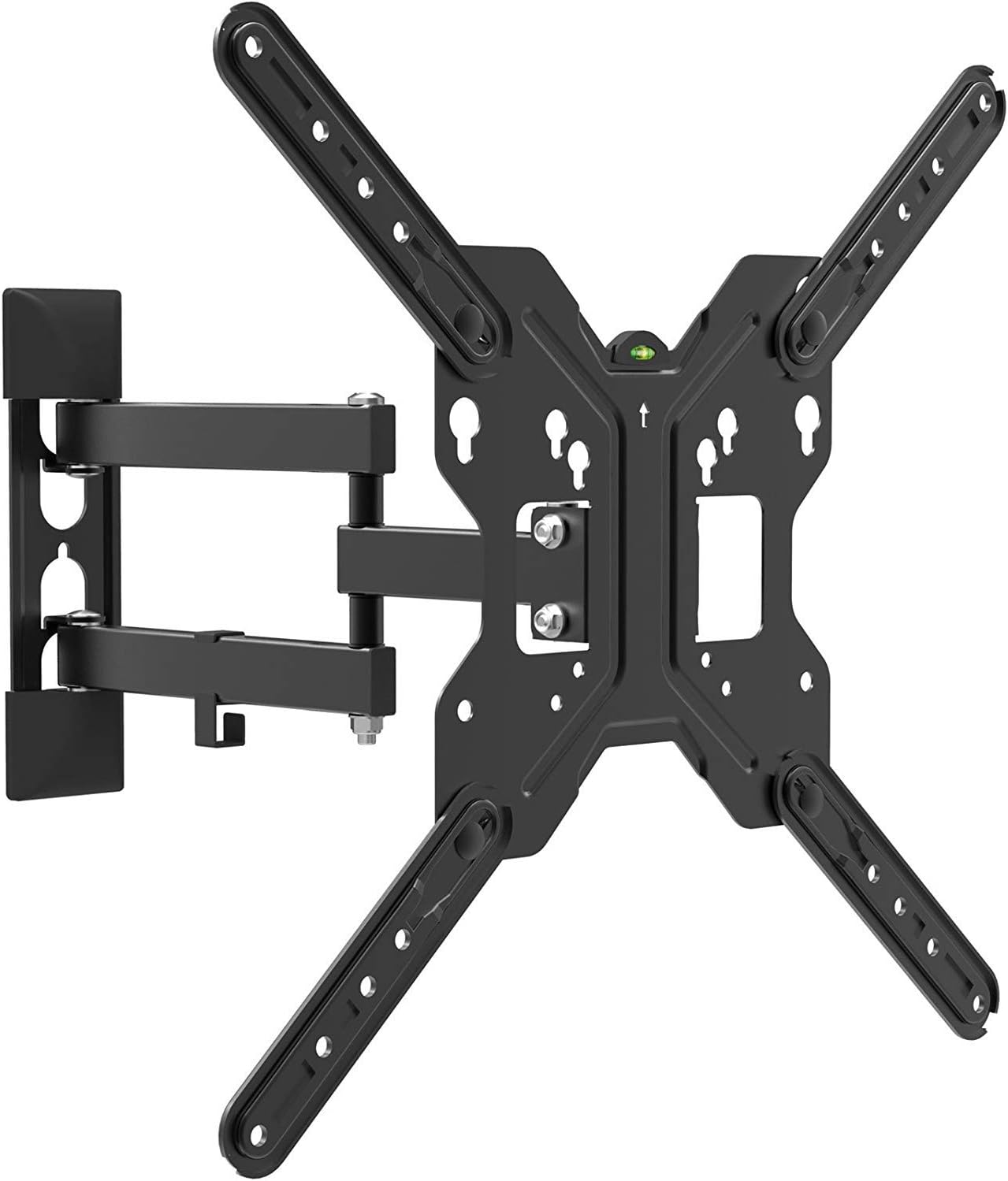 CHARMOUNT TV Wall Mounts Full Motion Tilting Bracket with Swivel Articulating Arm Low Profile for Most 26-55 Inch LED, LCD, OLED Plasma Flat Screen Monitor up to 66 lbs VESA 400x400mm, Fits 16" Studs