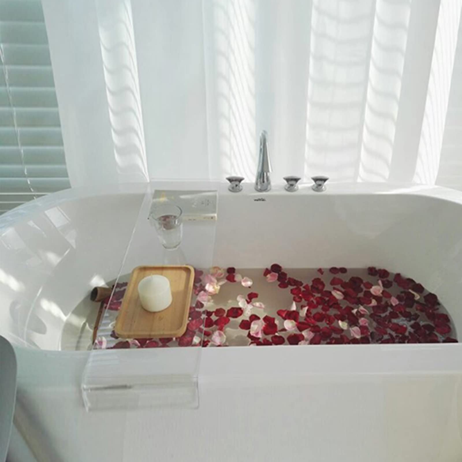 Badewannentabletts, (de:(Transparentes Badewannentablett aus Acryl, wasserdichte Ablage für die Badewanne, Badezimmerzubehör, Spa-Board, luxuriöser Badewannentisch, 29,5" L x 7,9 B x 2 H,