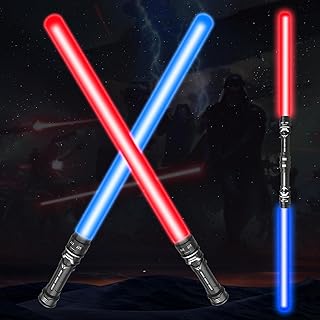 ORCHID M® Light Sabers for Kids- 2Pcs Lightsaber, Telescopic Extendable & Collapsable Sword Toys with 7 Colors, Gift for 8 9 10 11 12 Year Old Girls/Boys