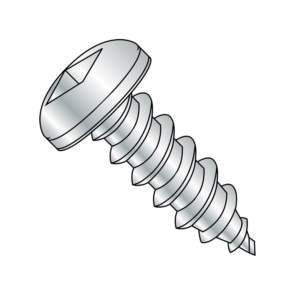 Steel Sheet Metal Screws - Zinc Plated Pan Head Phillips Drive 1/4-14 X 1/2 Inch Type AB (Pack Of 100)
