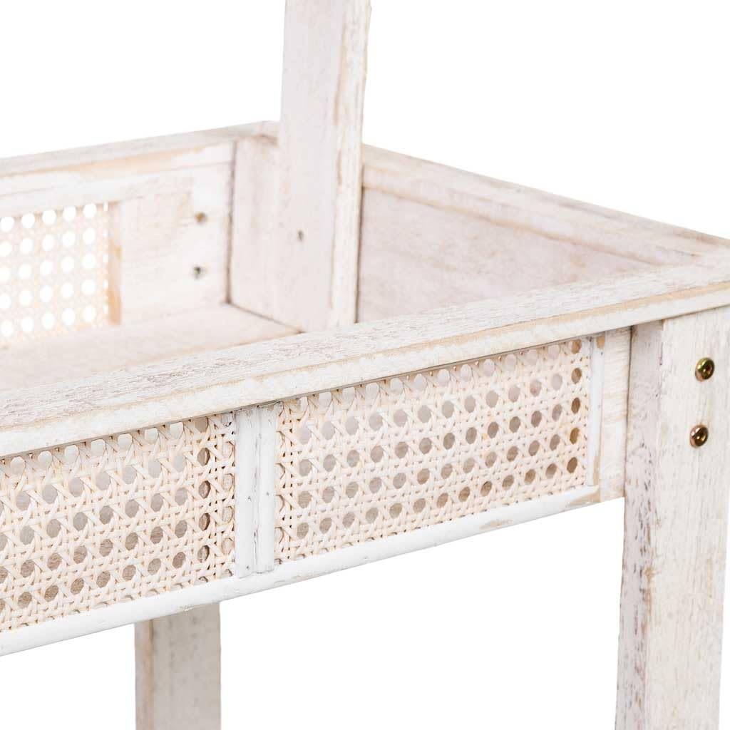 WANDERLUST DECO Carro expositor-estantería de madera 90x44x125h cm