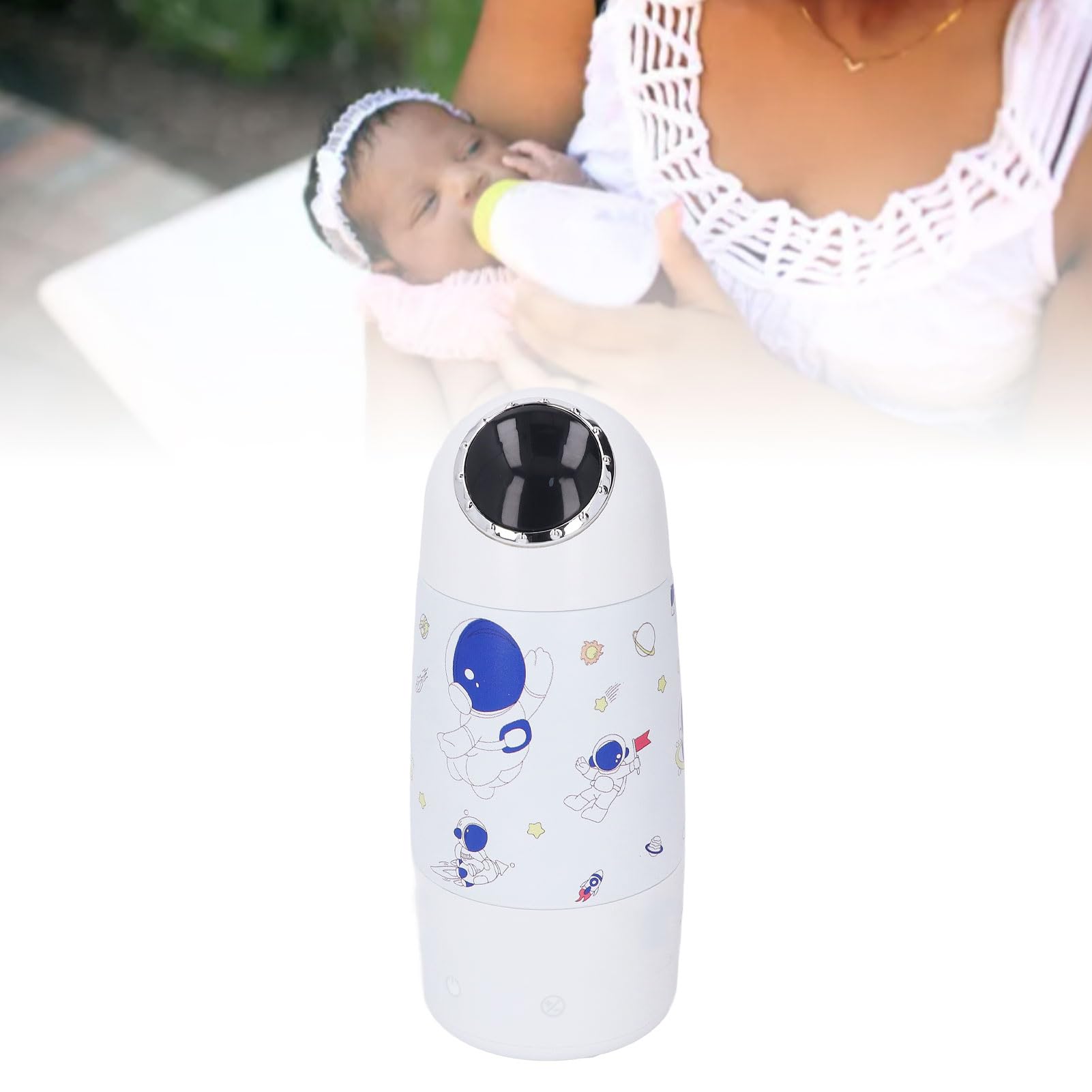 Topiky Calentador de Leche Portátil Inalámbrico, Calentador de Biberones de Acero Inoxidable 316 de 10000mAh, Rápido para Viajes Al Aire Libre, 500ml