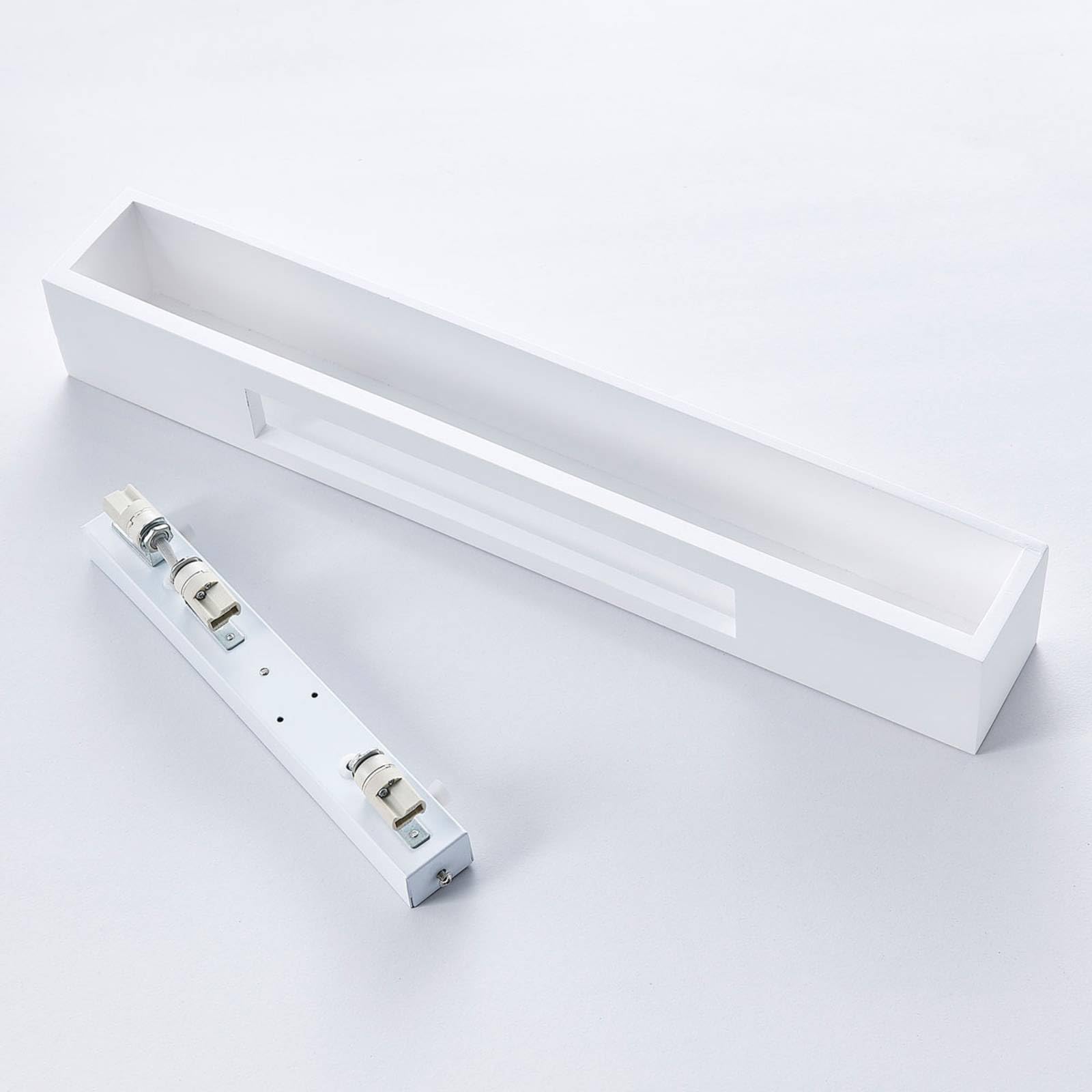 Lindby Applique da Parete in Gesso Verniciabile 51 cm, Luce Verso l'Alto Wallwasher 3x G9 Lampada Interna Personalizzabile per Soggiorno Camera Letto Corridoio Stile Moderno Minimal