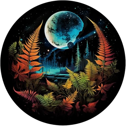 Miniatura 3 de Moon Ferns Cosmic Floral Flowers PopSockets PopGrip intercambiable