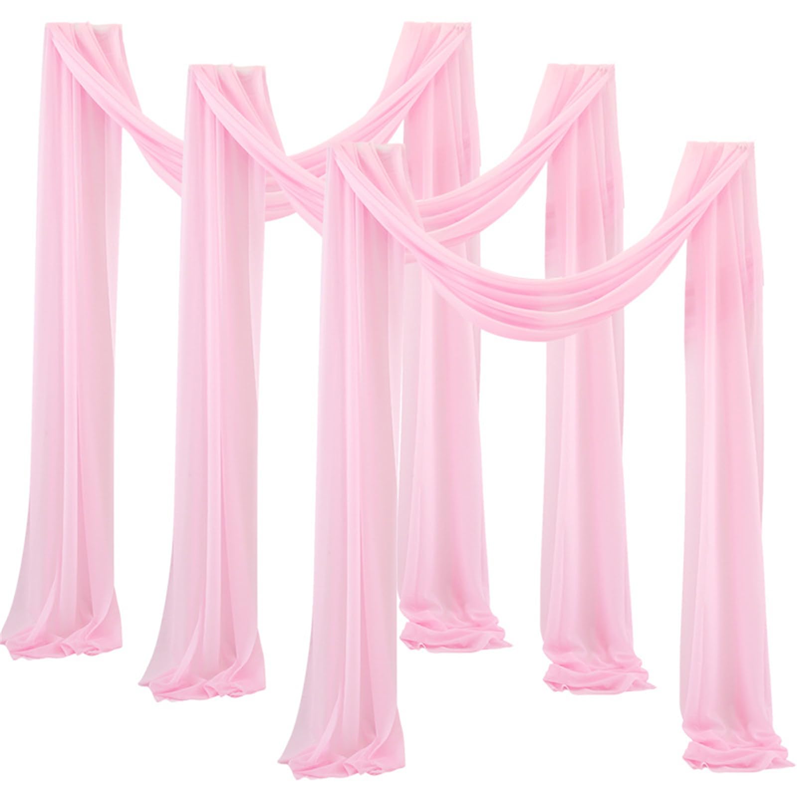 Stücke Hochzeit Baldachin Bettvorhänge mit Hände frei Dekoration für Party Hochzeit Geburtstag Stoff Tüll Transparent Voile Dekoration 75x300cm