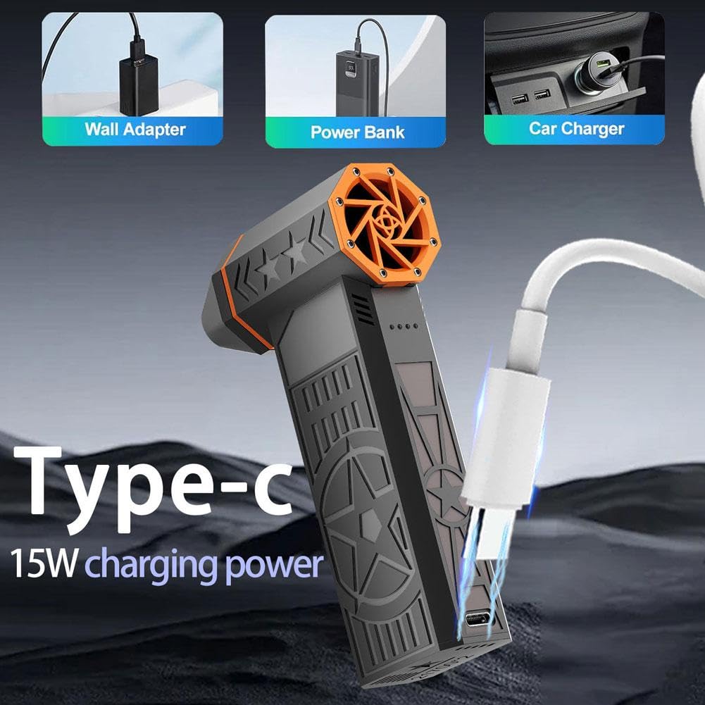 Souffleuse à neige thermique portable 5000 W avec technologie de turbine efficace utilisée pour le déneigement et le nettoyage des intérieurs de voiture avec buse et kit de collecte de poussière