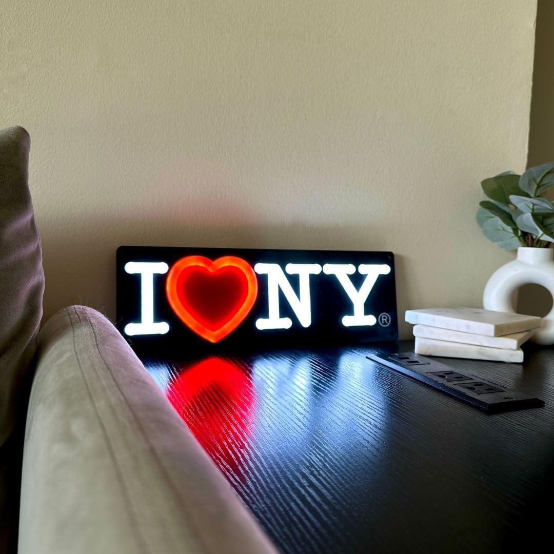 I Love New York® LED Neon Sign — Officially Licensed | 12"×4.7" | NYC Wall Decor, Home & Office Neon Light, New York Gift, Bar & Room Decor | USB Powered
