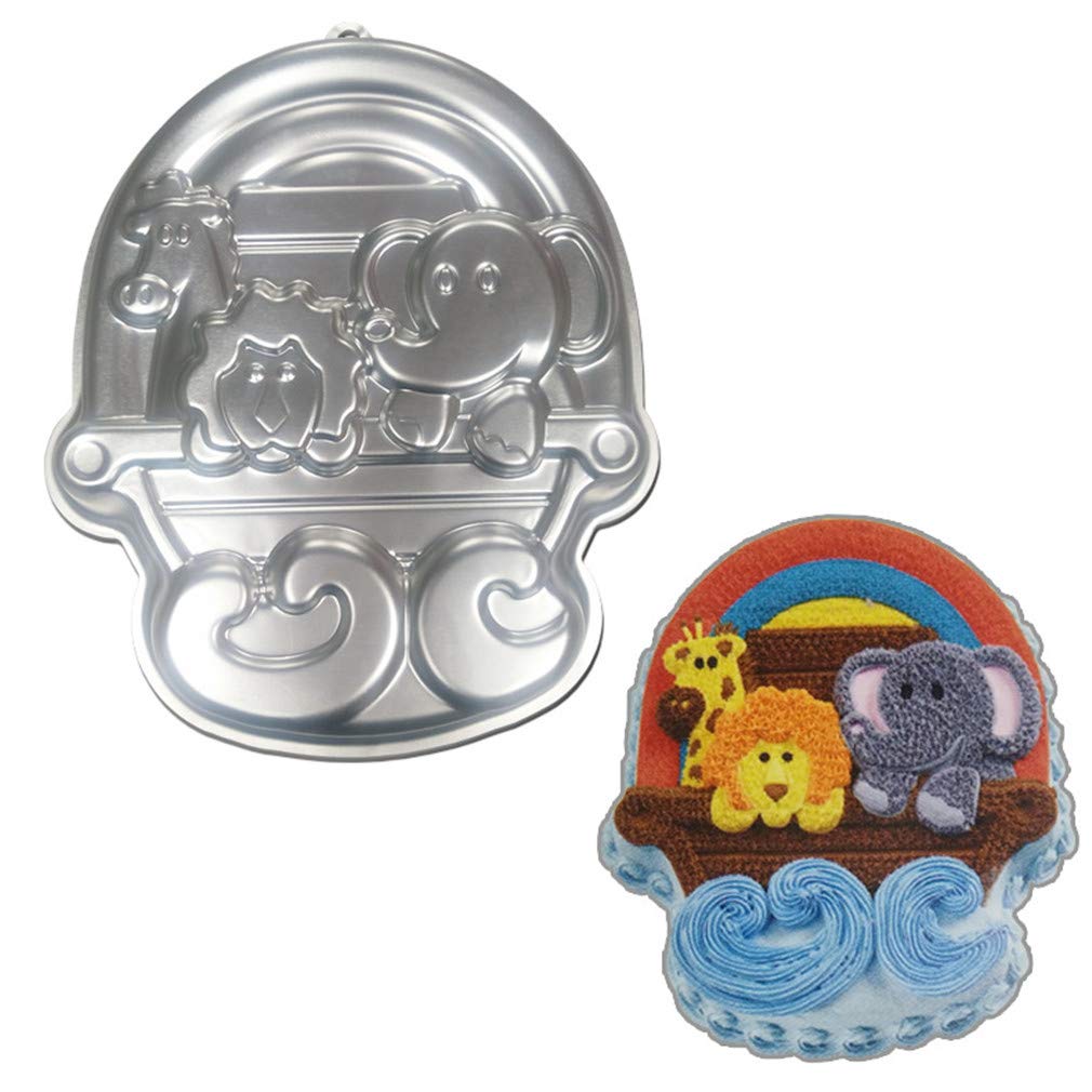 Ulalaza 3D Animal Baking Pan Aluminum Cake Mold DIY Birthday Cake Mould Kitchen Supplies