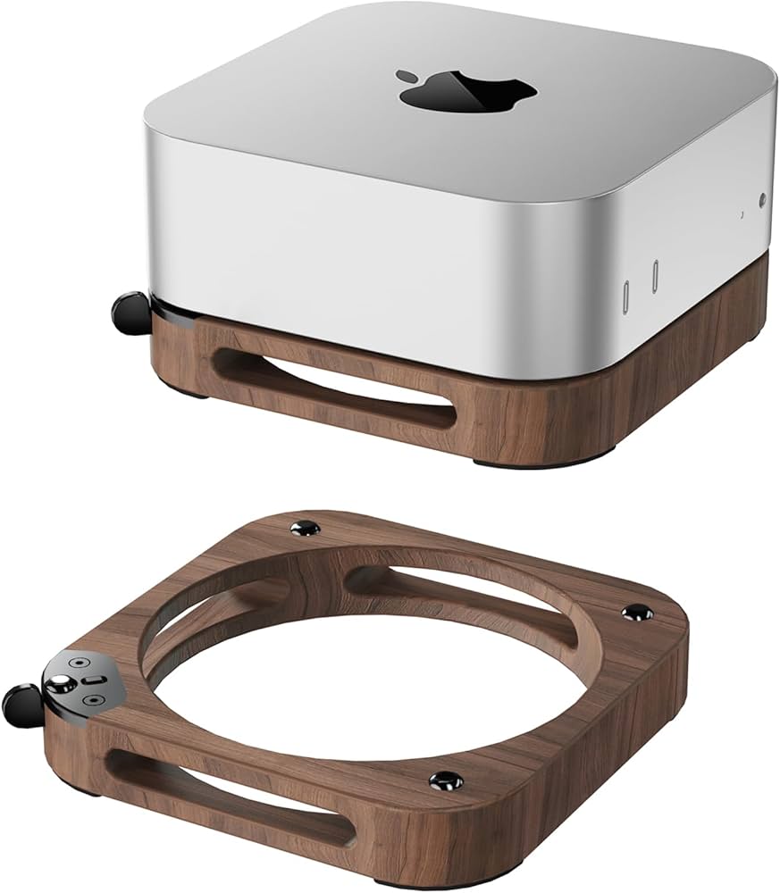 Amazon.com: Mac Mini M4 Stand Accessories - Wooden Desk Stand with