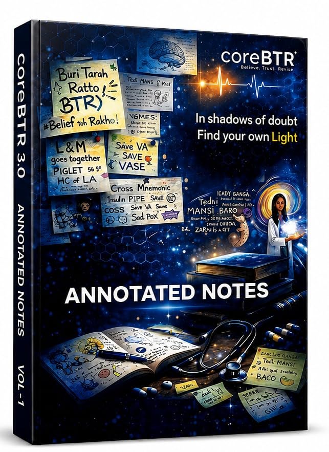 Image of Core BTR 3.0 Annotated Edition 2026 | High-Yield Medical Notes for NEET PG & Medical Entrance Exam Preparation | HD Printed Study Material