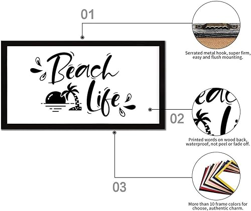 Miniatura 3 de Letreros de madera con cita motivacional con versículos de las Escrituras, estilo rústico y elegante, 12 x 22 pulgadas, marco negro, placa de madera