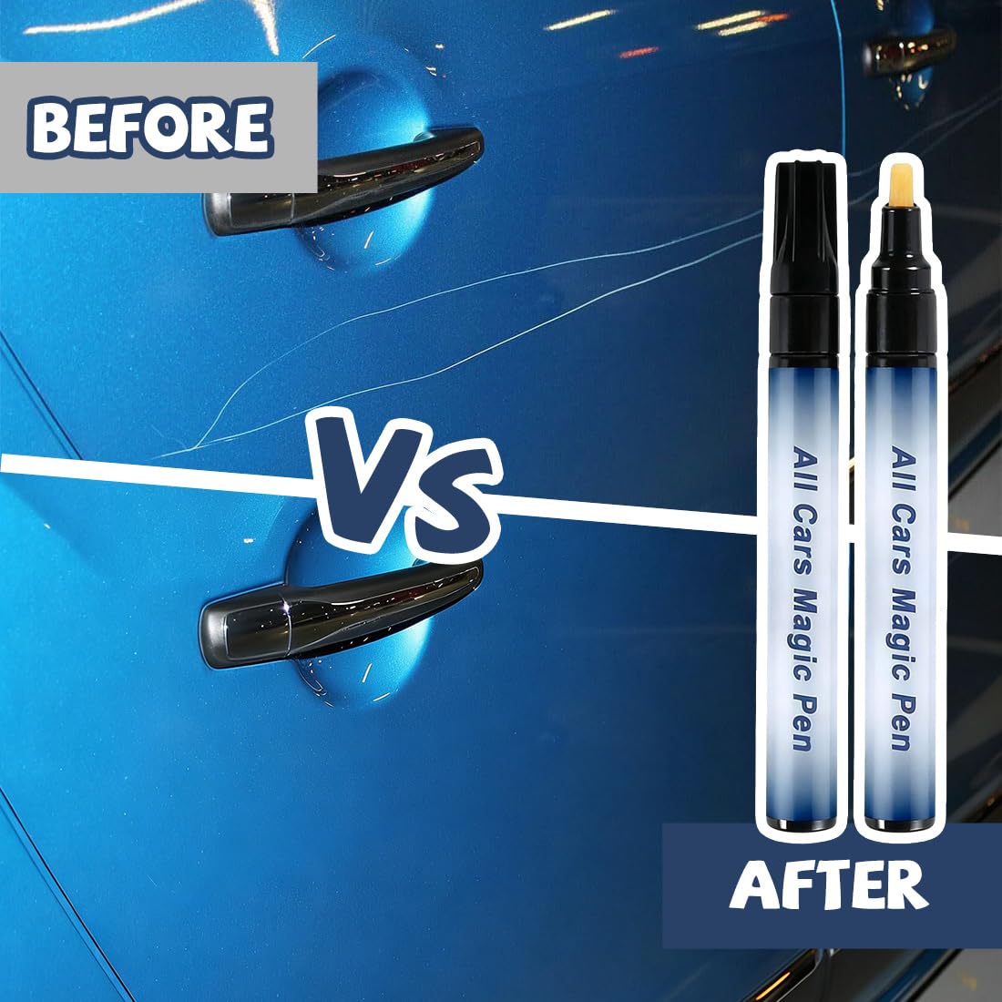 Penna per Riparazione Graffi Auto Impermeabile, Pennarello Ritocco Carrozzeria Professionale, Rimuovi Graffi per Auto Moto Camion