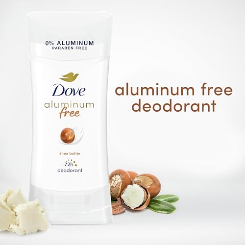 Image of Dove 0% Aluminum Deodorant Stick Non irritating Deodorant for Underarm Care Shea Butter Kindest Aluminum Free Deodorant 2.6 oz