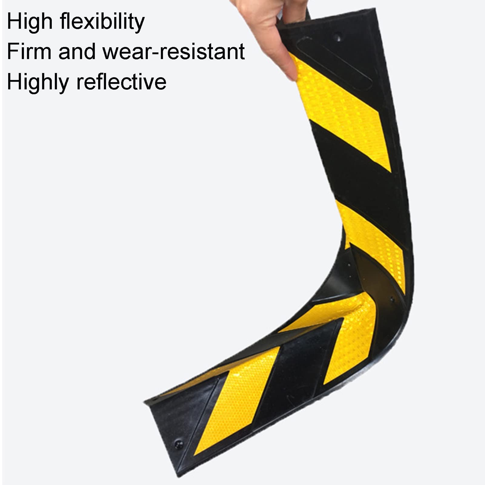 XPLKQXE Protectores para Esquinas De La Columna del Garaje, Protector Columnas para Aparcamiento Protección Coche Esquina Poste De Barandilla (Color : Black+Yellow, Tamaño : 2pcs-80cm)