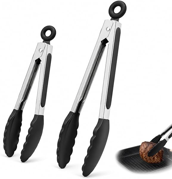 Loxeu pinzas de cocina acero inoxidable, 21 y 27 cm