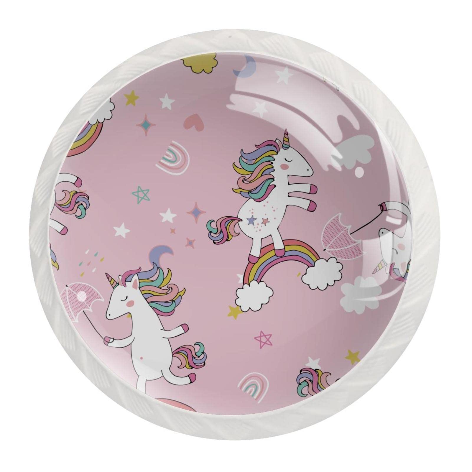 Boutons de poignées licorne rose pour une chambre pleine de douceur