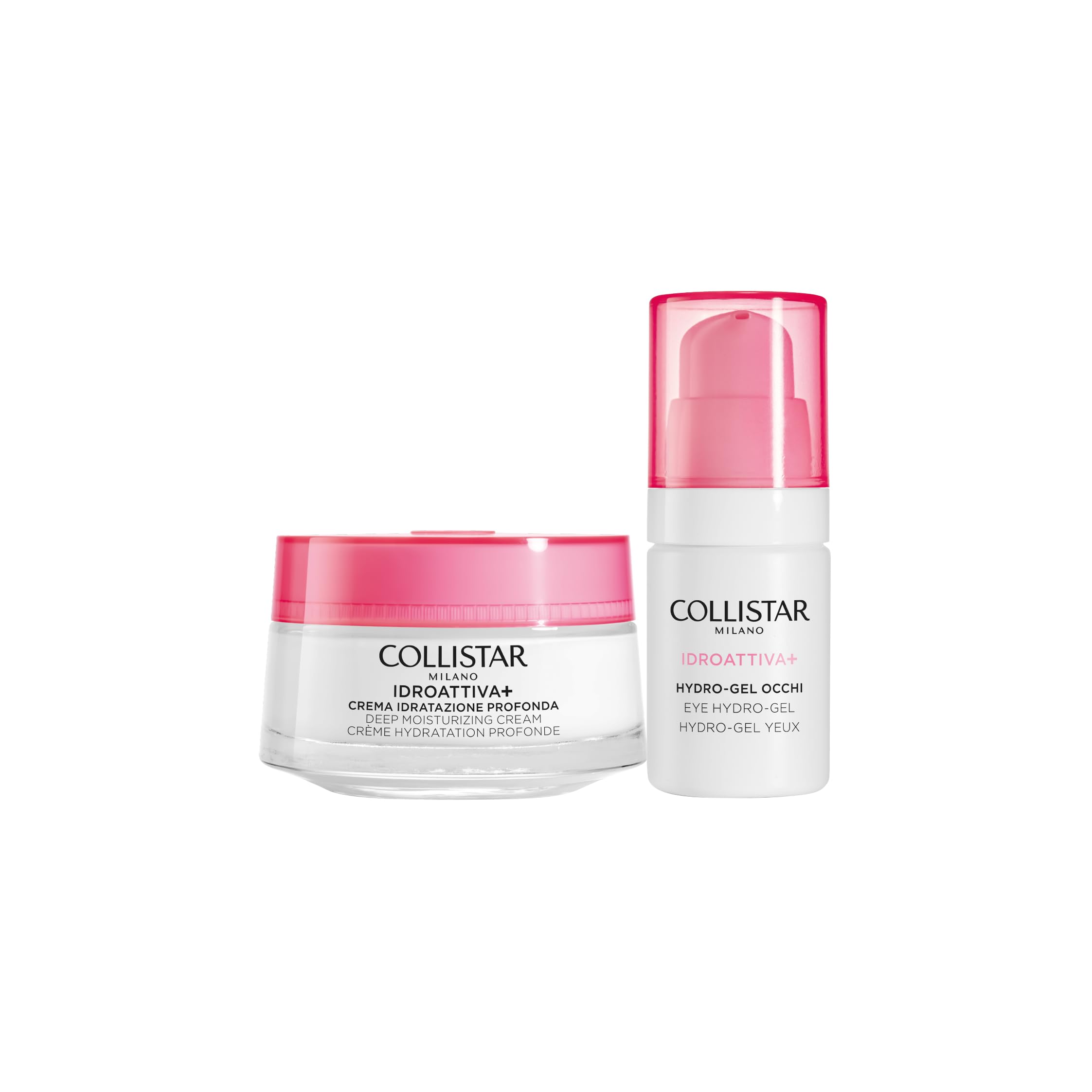 Collistar Cofanetto Regalo Donna Viso IDROATTIVA+, Crema Idratazione Profonda 50ml + Hydro-Gel Contorno Occhi 15ml, Idratazione fino a 100H, Anti-Inquinamento, 100% Vegan