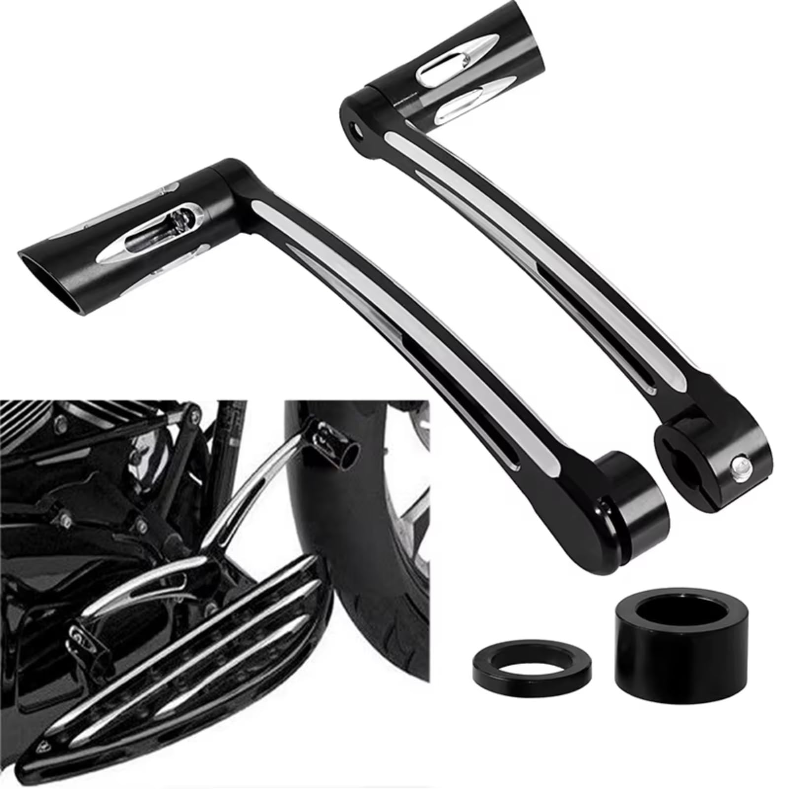 Estribo de para Moto para Touring Electric para Glide 1997-2017 Palanca De Cambios De Motocicleta Accesorios Adecuados Reposapiés Universal para Motocicleta Reposapiés Ajustable Motocicleta