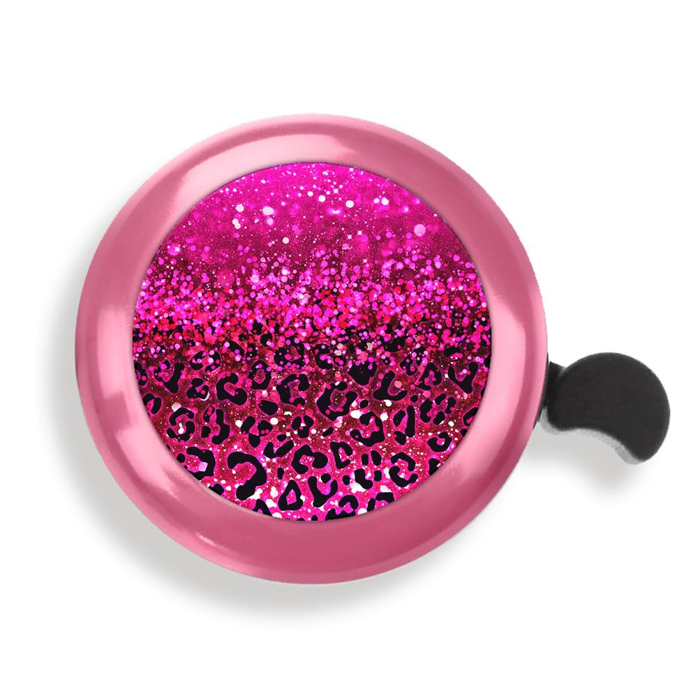 WIRESTER Pink Aluminum Round Bike Bell, Classic Ring Bicycle Bell, Bike Accessories Bell Ring for Adults Kids Girls Boys