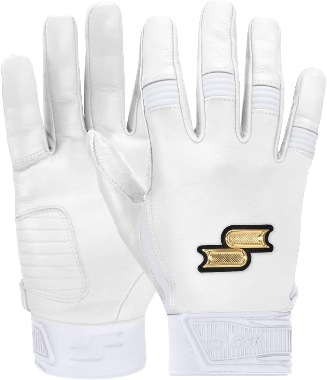 SSK Showcase Adult Baseball Batting Gloves - Durable Full Cabretta Leather Glove - 8 Colors