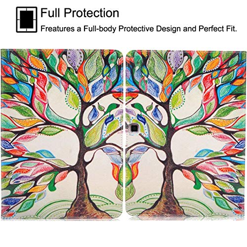 Galaxy Tab 4 10.1 Case - Newshine Stand Folio Case Cover For Samsung Galaxy Tab 4 10.1 Inch Tablet Sm-T530Nu, With Multiple Viewing Angles, Document Card Pocket (Beautiful Tree) #TOP2