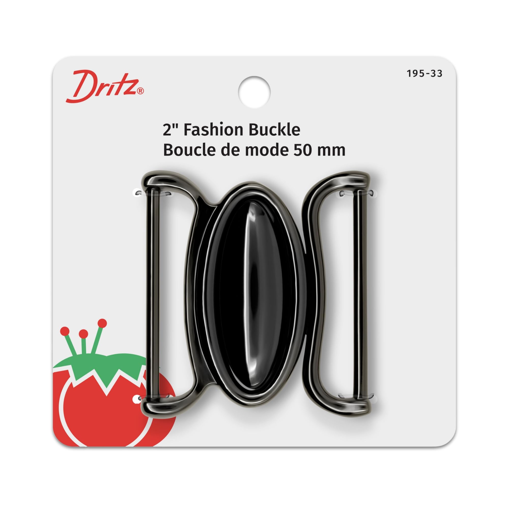 Dritz Fashion Buckle for 2-inch Wide Belt-Gunmetal