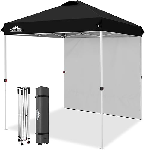 Miniatura 40 de EAGLE PEAK - Tienda de campaña desplegable con toldo, 1 pared lateral, fácil de montar, tienda para eventos, protección solar para exteriores, bolsa