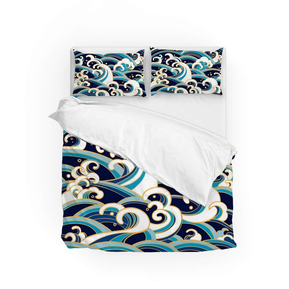 Housse de couette lit entier Cheshongg parure de lit microfibre pour des nuits douces