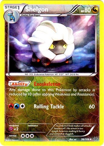 Pokemon - Shelgon (56/108) - XY Roaring Skies - Reverse Holo