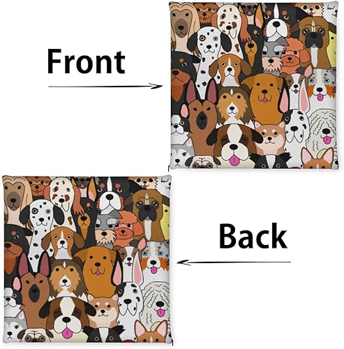 Miniatura 6 de Bardic Chair Cushion 1 Pack Cute Doodle Dog Memory Foam Seat Cushion Dog Print Animal Removable Square Chair Pads for Kitchen Dining Office Chairs