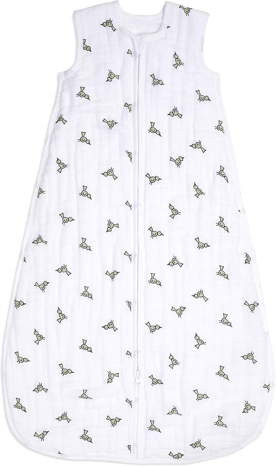 aden + anais™ Schlafsack für die Übergangszeit, 4 Lagen aus 100% Baumwoll-Musselin, tragbare Decke für Mädchen & Jungen, atmungsaktiver Schlafsack für Babys, 1,5 TOG, 6-18 Monate, Jungle Jam