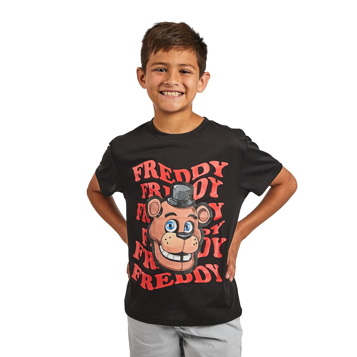 Five Nights at Freddy's - Set da 2 pezzi di maglia da baseball nera e maglietta a maniche corte di Freddy