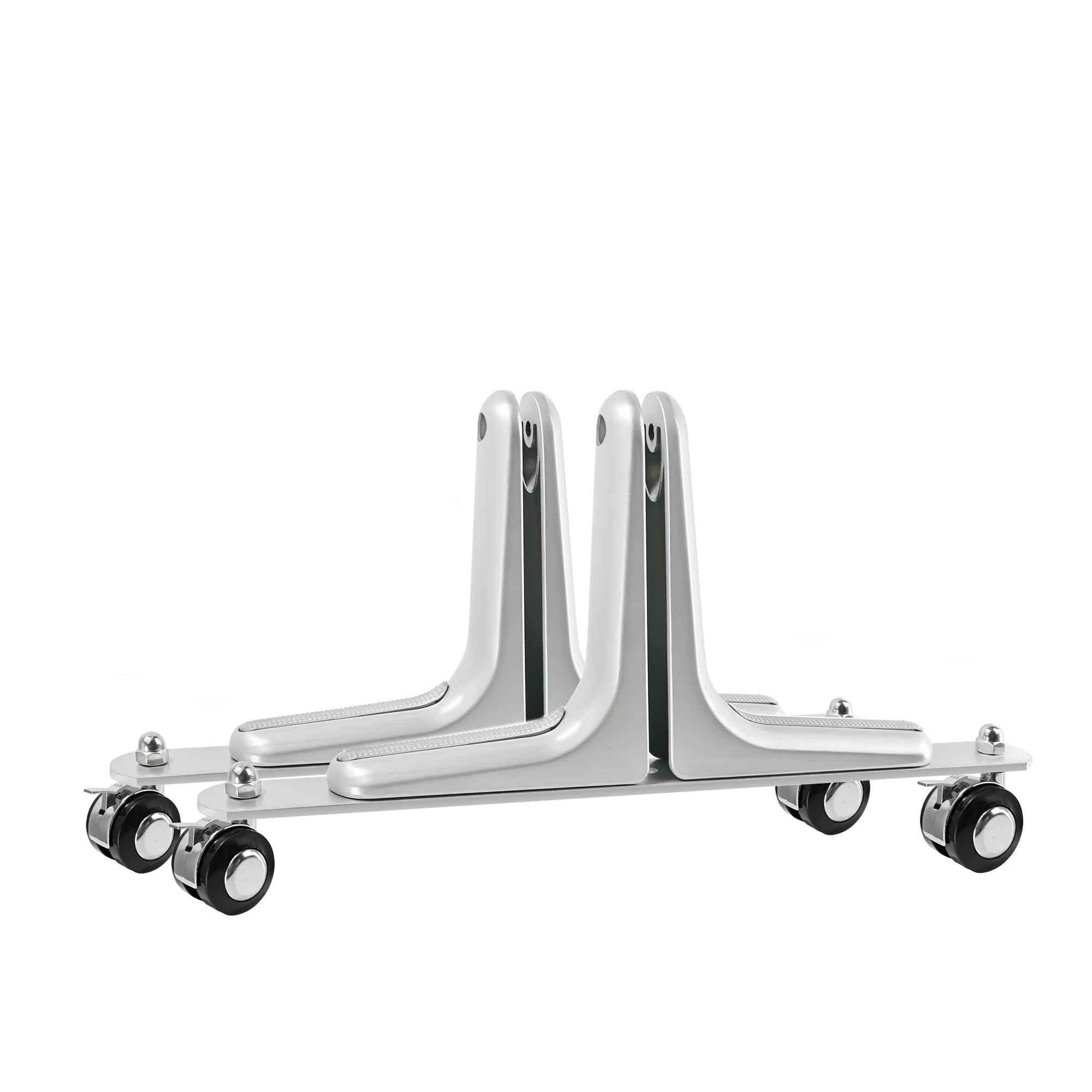 2 Packs Room Divider Screen Holder, Aluminum Alloy Mobile Screen Support Legs with Wheels, 360° Rotating Steel Material for Privacy Room Divider,