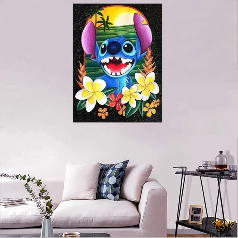 5D DIY Diamond Art Painting Kits Full Drill for Adults Kids, Cartoon Diamond Crystal Rhinestone Gem Crafts Cross Stitch Embroidery Pictures Painting by Numbers for Home Wall Decor (Cartoon 1)