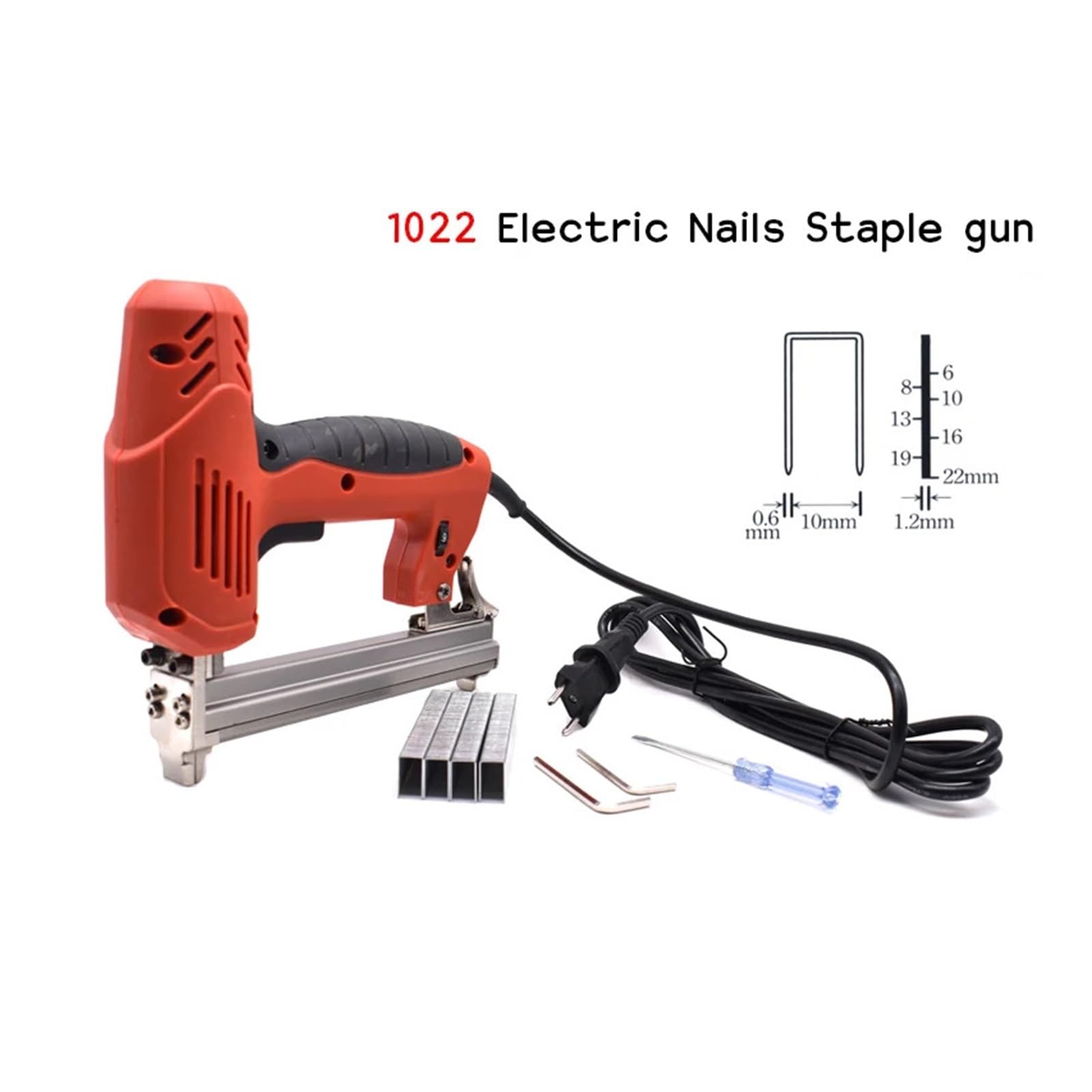 Pistolet do Gwoździ, 1022J zszywacz U zszywacz elektryczny pistolet z 300 szt. gwoździ 2000W elektronarzędzia elektryczne do narzędzi ręcznych do obróbki drewna
