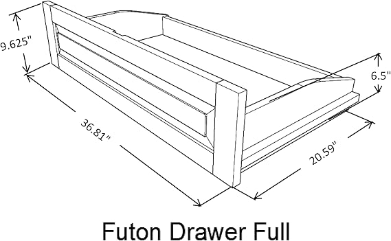 Nirvana Futons Dark Espresso Full Size Futon Storage Drawers only (Set of 2) - for Futon Frames/Platform Bed Frames
