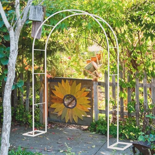 Arco de boda blanco de 230cm de alto para decorar altares y ceremonias al aire libre