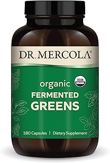 Dr. Mercola Organic Fermented Greens, 30 Servings (180 Capsules), Dietary Supplement, Supports Immune Health, Non-GMO, Cer...