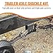 Racewill 2 Packs Tandem Axle Trailer Shackles Kit: Trailer Shackles with Trailer Shackle Bolts, 2-5/8