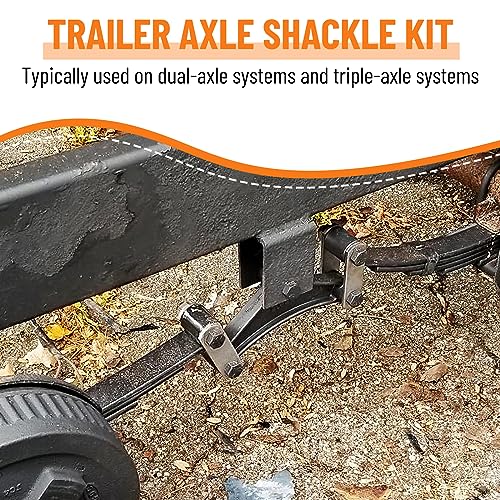 Image of Trailer Axle Shackles Kit: Trailer Shackles with Trailer Shackle Bolts, 2-5 /8 inch Trailer Shackle Straps (262), Used On Dual-Axle Systems And All Triple-Axle Systems