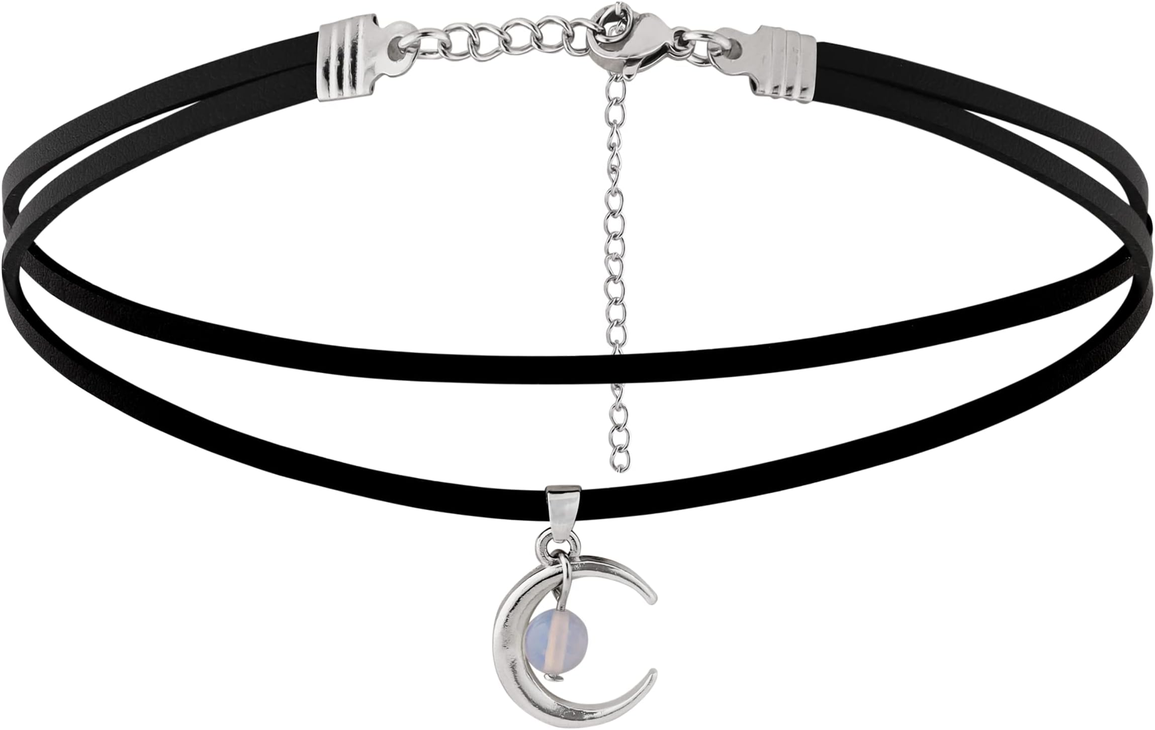 Sacina Gothic Crescent Moon Choker Necklace, Sun Necklace, Star Necklace, Black Steampunk Victorian Velvet Choker, Black Choker, Boho Choker Necklace, Goth Choker,Goth Gift for Women, Girls